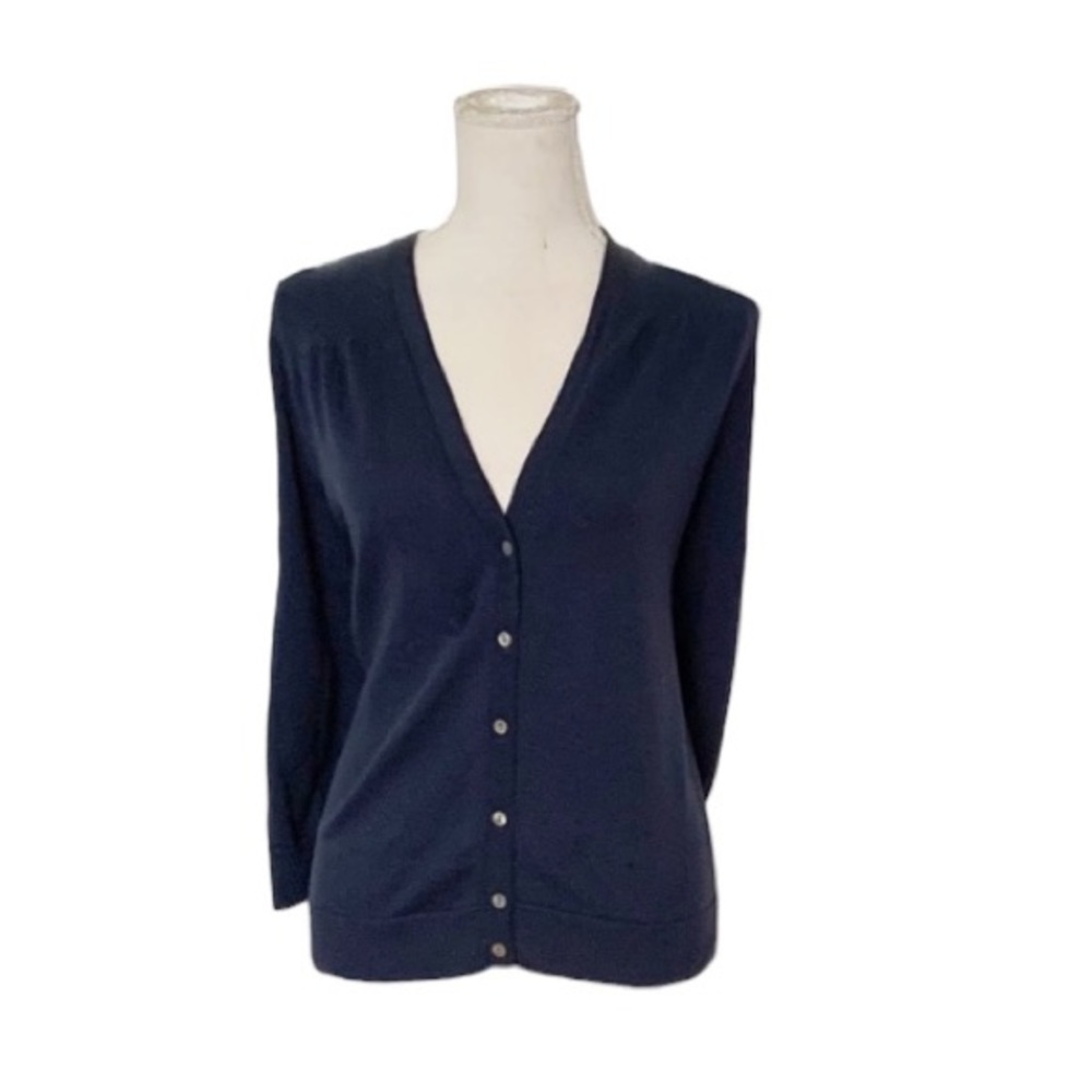 Lands End Blue Button Down Cardigan Size 2X